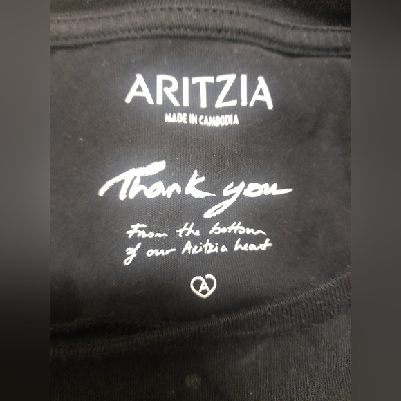Aritzia - Womens Shirt - "With Love" Print - Large - Black - Picture 6 of 8